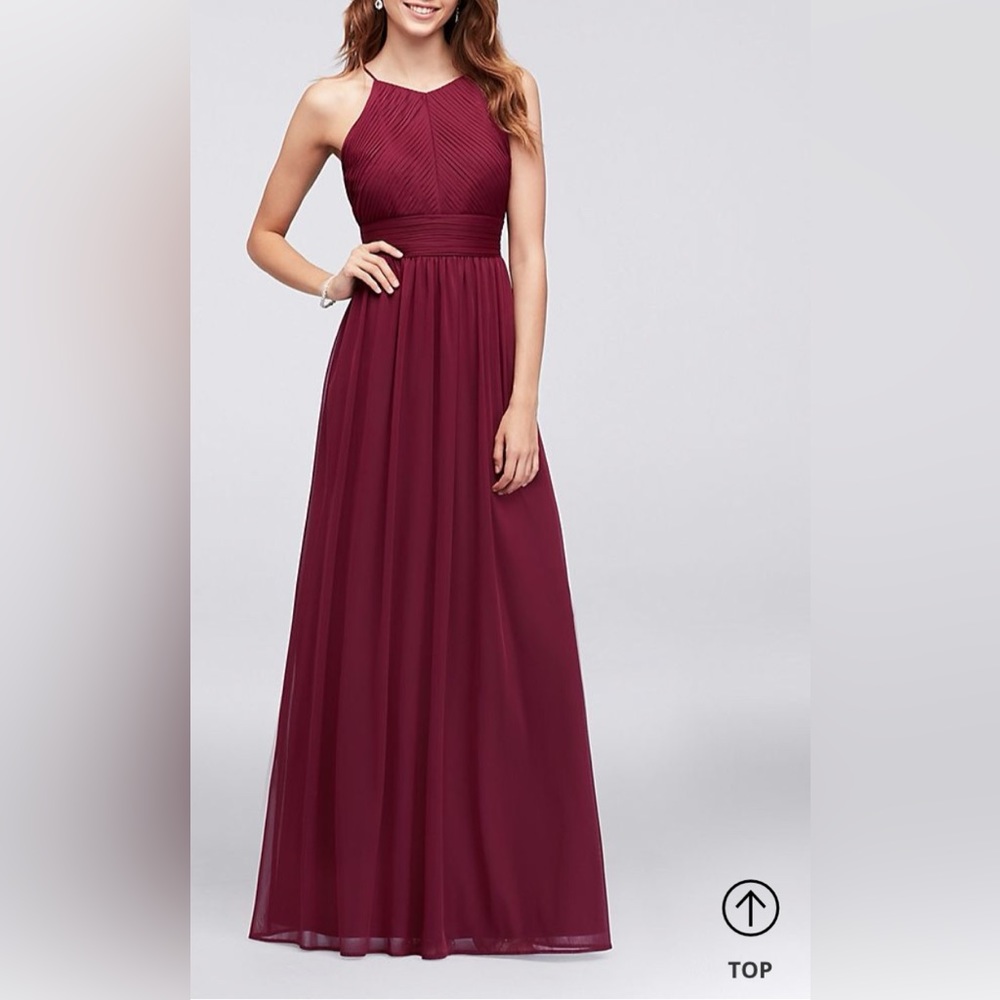 Burgundy floor length gown
